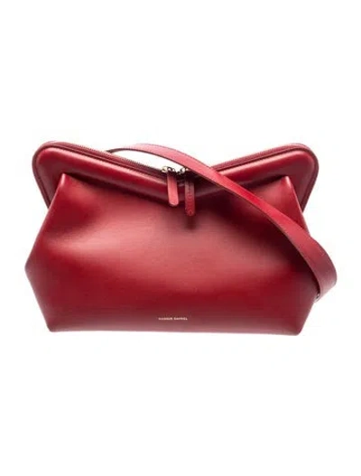 Pre-owned Mansur Gavriel Leather Shoulder Bag In Red
