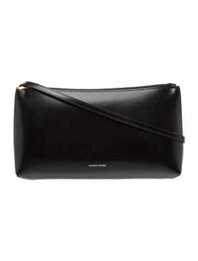 Pre-owned Mansur Gavriel Leather Shoulder Bag W/ Tags In Black