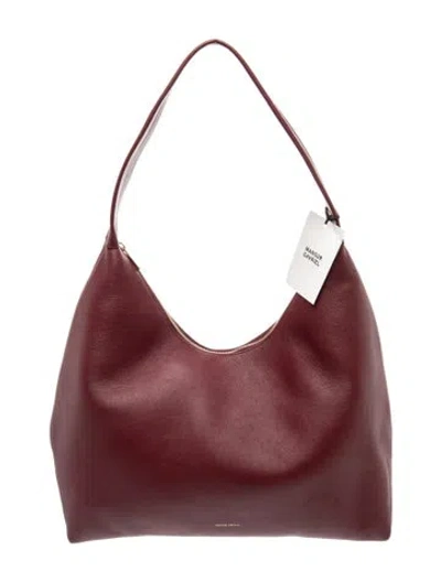 Pre-owned Mansur Gavriel Leather Shoulder Bag W/ Tags In Burgundy