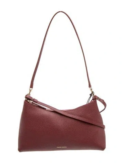 Pre-owned Mansur Gavriel Leather Shoulder Bag W/ Tags In Burgundy