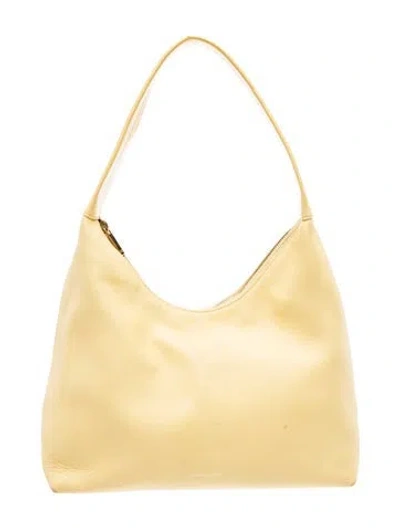 Pre-owned Mansur Gavriel Leather Shoulder Bag In Yellow