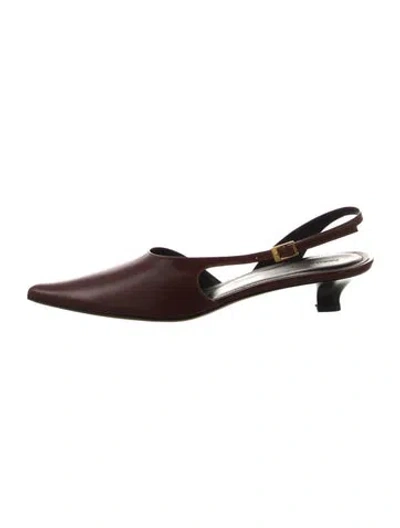 Pre-owned Mansur Gavriel Leather Slingback Pumps In Multi