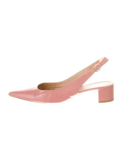 Pre-owned Mansur Gavriel Leather Slingback Pumps In Pink