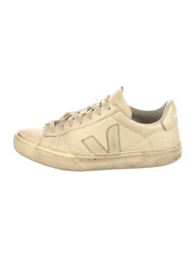 Pre-owned Mansur Gavriel Leather Sneakers In Neutral