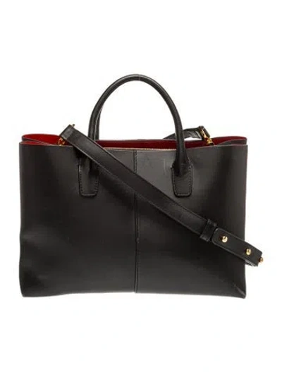 Pre-owned Mansur Gavriel Leather Top Handle Bag In Black