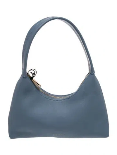Pre-owned Mansur Gavriel Leather Top Handle Bag In Blue