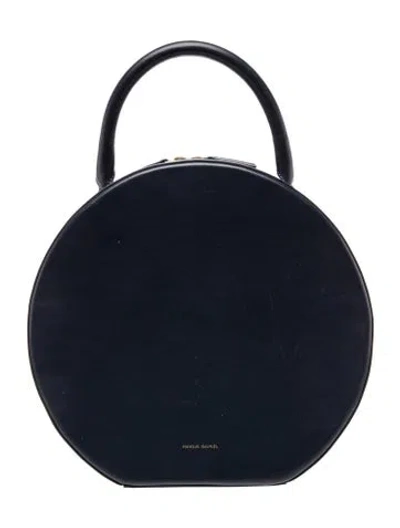 Pre-owned Mansur Gavriel Leather Top Handle Bag In Blue