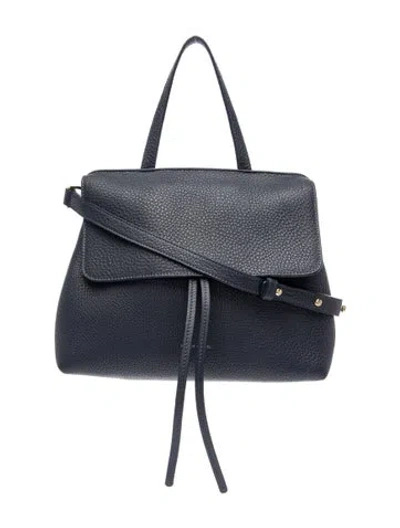 Pre-owned Mansur Gavriel Leather Top Handle Bag In Blue