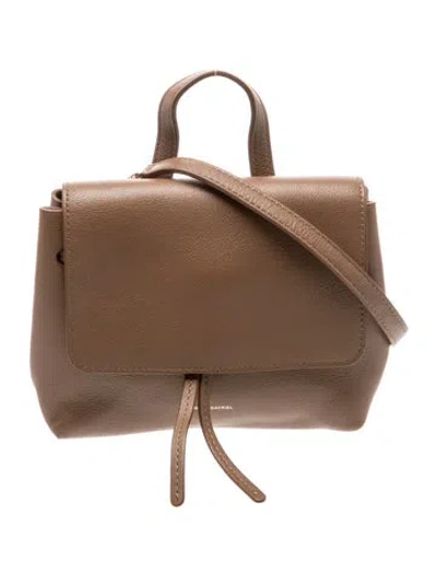 Pre-owned Mansur Gavriel Leather Top Handle Bag In Brown