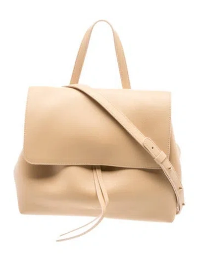 Pre-owned Mansur Gavriel Leather Top Handle Bag In Brown