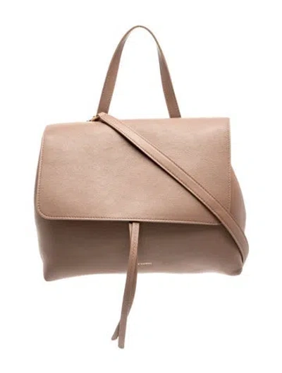 Pre-owned Mansur Gavriel Leather Top Handle Bag In Brown