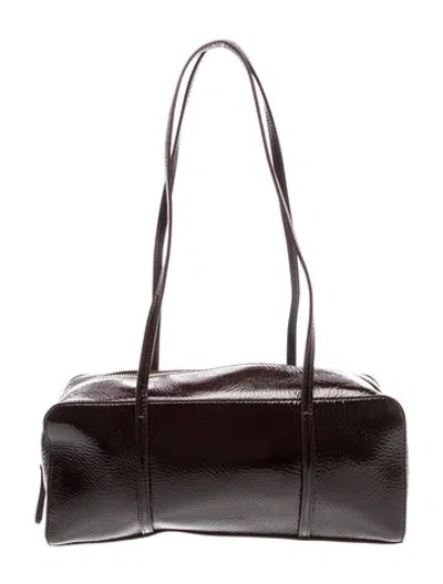 Pre-owned Mansur Gavriel Leather Top Handle Bag In Brown
