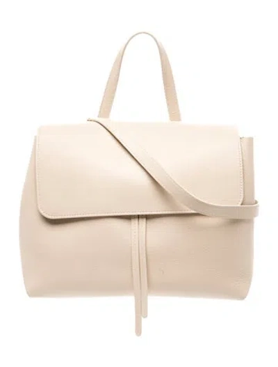 Pre-owned Mansur Gavriel Leather Top Handle Bag In Grey