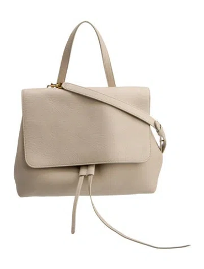 Pre-owned Mansur Gavriel Leather Top Handle Bag In Neutral