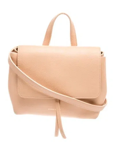 Pre-owned Mansur Gavriel Leather Top Handle Bag In Neutral