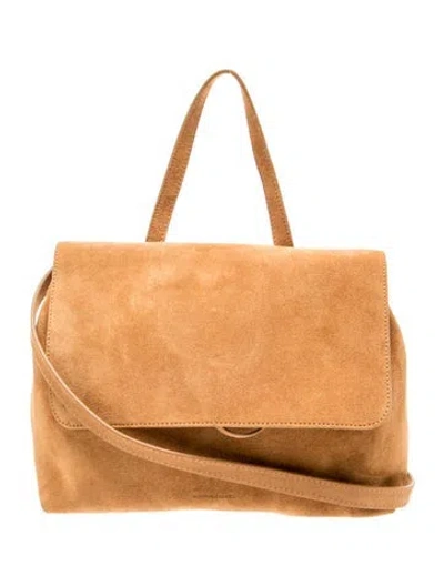 Pre-owned Mansur Gavriel Leather Top Handle Bag In Neutral