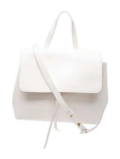 Pre-owned Mansur Gavriel Leather Top Handle Bag In Neutrals