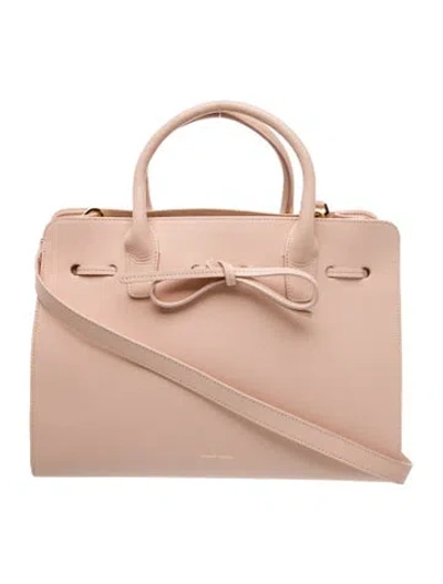 Pre-owned Mansur Gavriel Leather Top Handle Bag In Pink