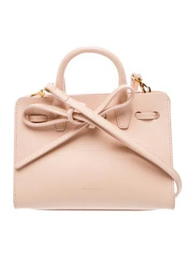 Pre-owned Mansur Gavriel Leather Top Handle Bag In Pink