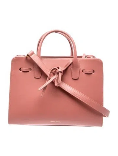 Pre-owned Mansur Gavriel Leather Top Handle Bag In Pink