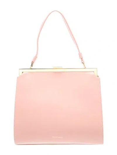 Pre-owned Mansur Gavriel Leather Top Handle Bag In Pink