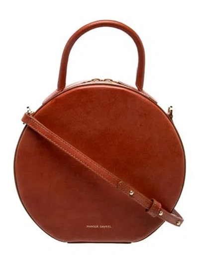 Pre-owned Mansur Gavriel Leather Top Handle Bag In Pink
