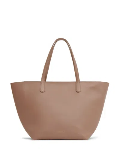 Mansur Gavriel Leather Tote Bag In Brown