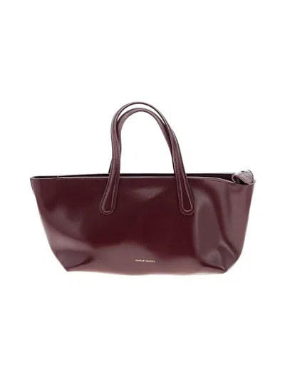Pre-owned Mansur Gavriel Leather Tote Bag In Burgundy