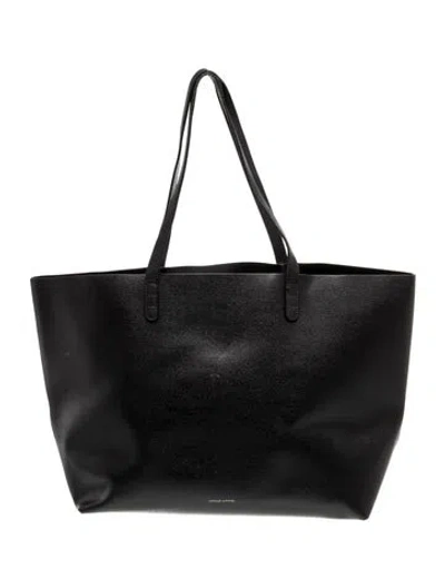 Pre-owned Mansur Gavriel Leather Tote In Black