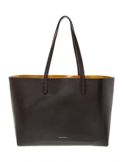 Pre-owned Mansur Gavriel Leather Tote In Black