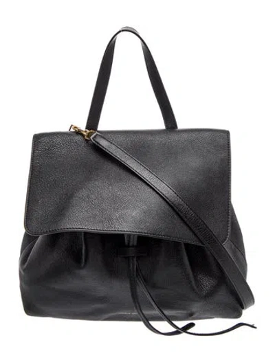 Pre-owned Mansur Gavriel Leather Tote In Black
