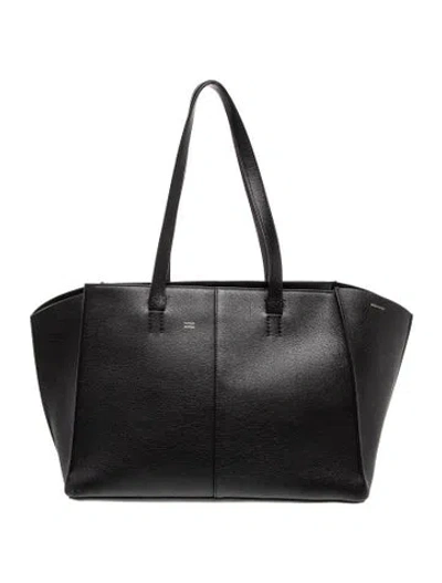 Pre-owned Mansur Gavriel Leather Tote In Black