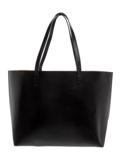 Pre-owned Mansur Gavriel Leather Tote In Black