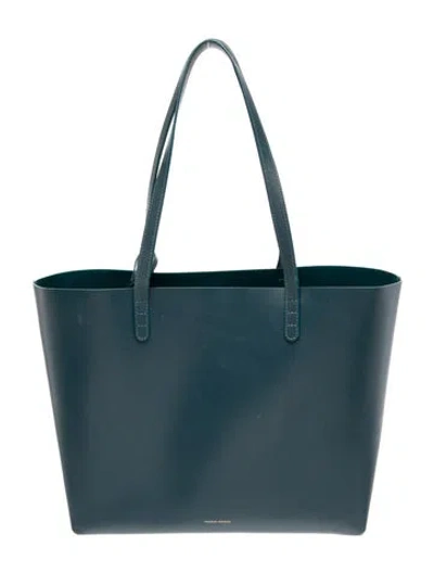 Pre-owned Mansur Gavriel Leather Tote In Blue