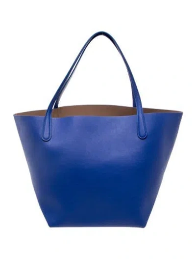 Pre-owned Mansur Gavriel Leather Tote In Blue