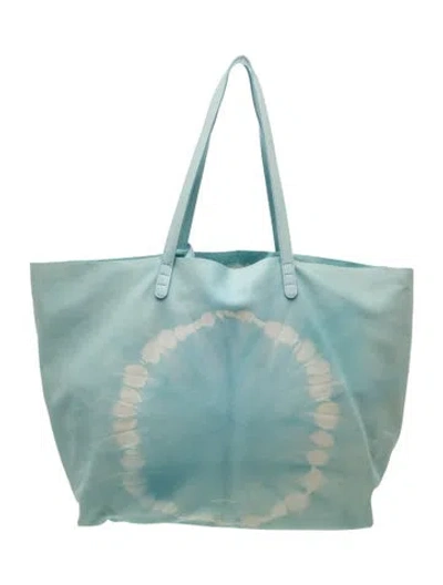Pre-owned Mansur Gavriel Leather Tote In Blue