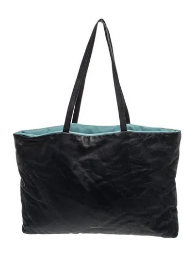 Pre-owned Mansur Gavriel Leather Tote In Blue