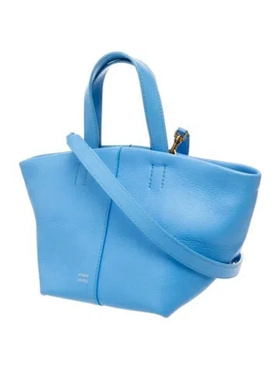 Pre-owned Mansur Gavriel Leather Tote In Blue