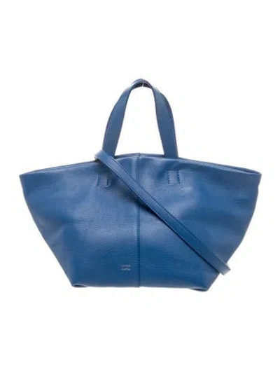 Pre-owned Mansur Gavriel Leather Tote In Blue