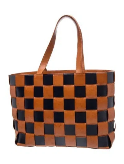 Pre-owned Mansur Gavriel Leather Tote In Brown