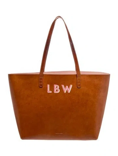 Pre-owned Mansur Gavriel Leather Tote In Brown
