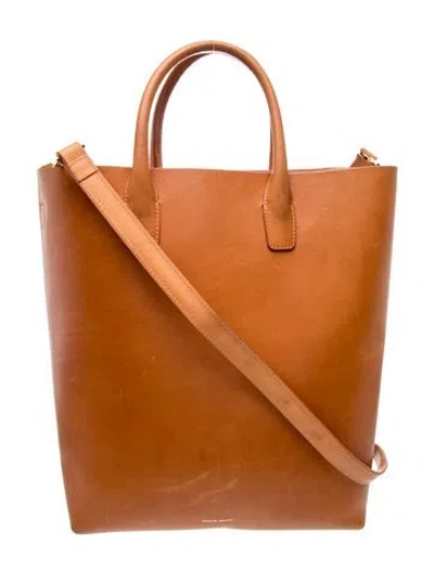 Pre-owned Mansur Gavriel Leather Tote In Brown