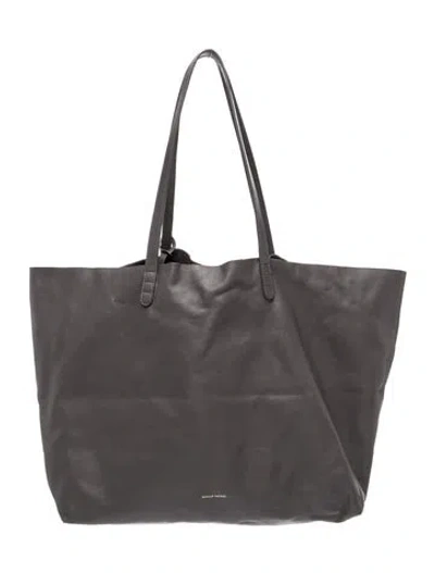 Pre-owned Mansur Gavriel Leather Tote In Gray