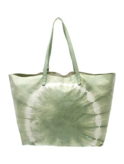 Pre-owned Mansur Gavriel Leather Tote In Green