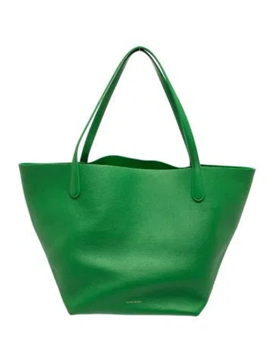 Pre-owned Mansur Gavriel Leather Tote In Green