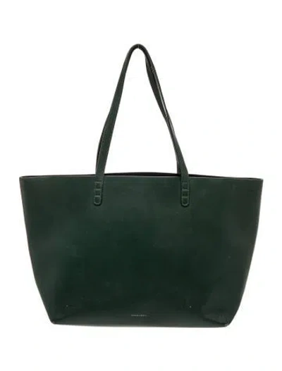 Pre-owned Mansur Gavriel Leather Tote In Green