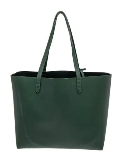 Pre-owned Mansur Gavriel Leather Tote In Green