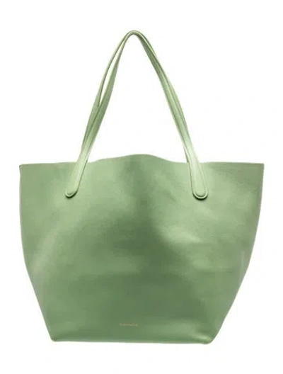 Pre-owned Mansur Gavriel Leather Tote In Green