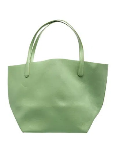 Pre-owned Mansur Gavriel Leather Tote In Green