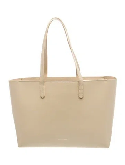 Pre-owned Mansur Gavriel Leather Tote In Neutral